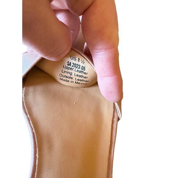 Nisolo Sz 8.5 Women's Leather Block Heeled  Adjustable Ankle Strap in Pink NEW! - Picture 9 of 9